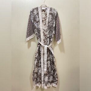 Barbara Lee robe Brown floral kimono robe